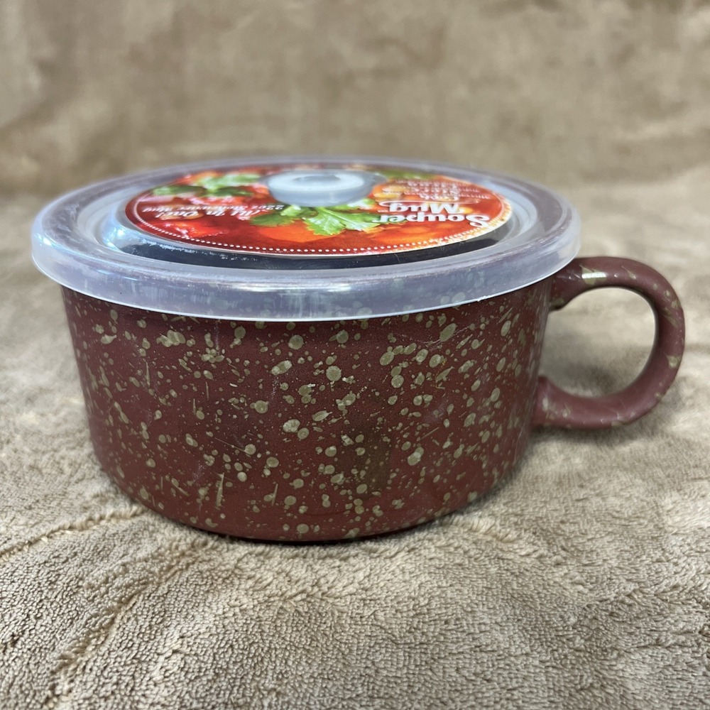 Boston Warehouses Souper Mug 22 oz. Stoneware Mug Brown NEW
